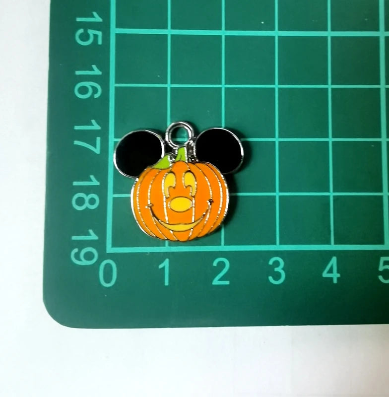 Halloween Pendant Charms | Metal | Keychain DIY | 10 Pieces