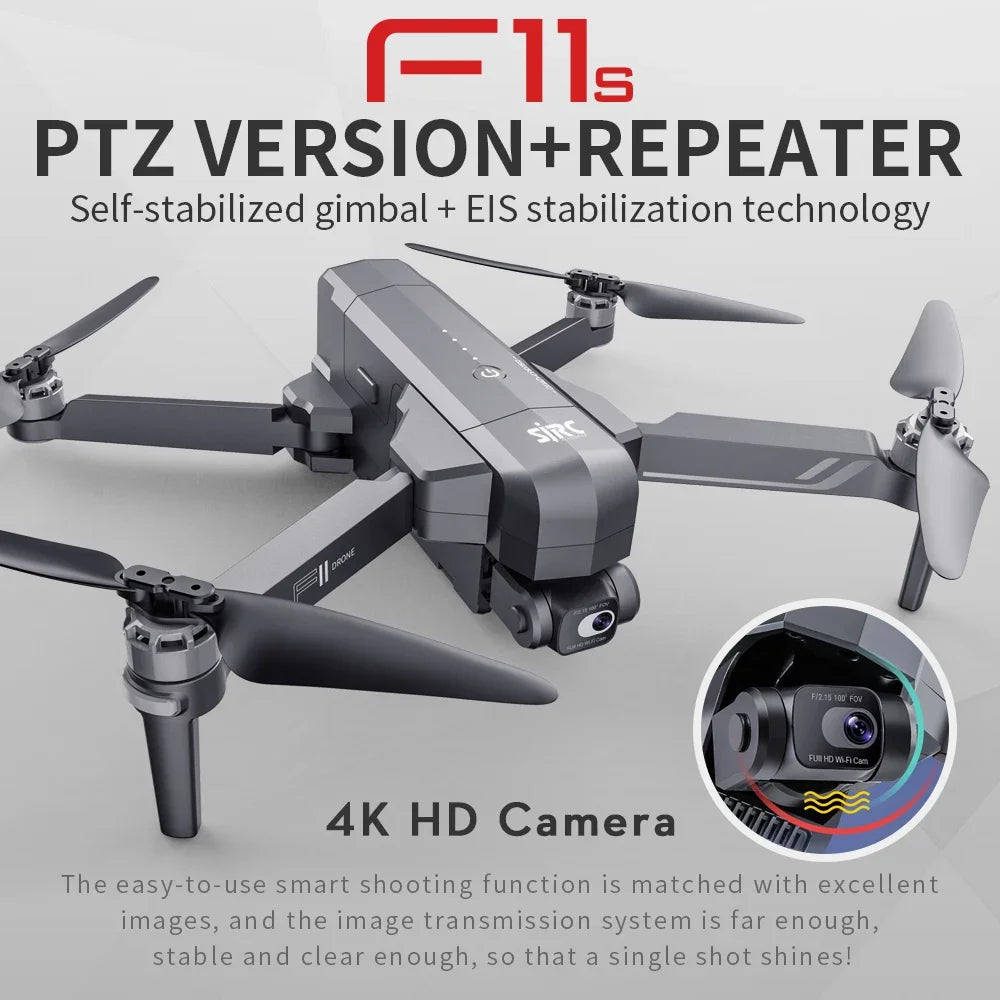 SJRC F11S PRO 4K Drone - Foldable, GPS, 5G WiFi, Perfect for Aerial Shots