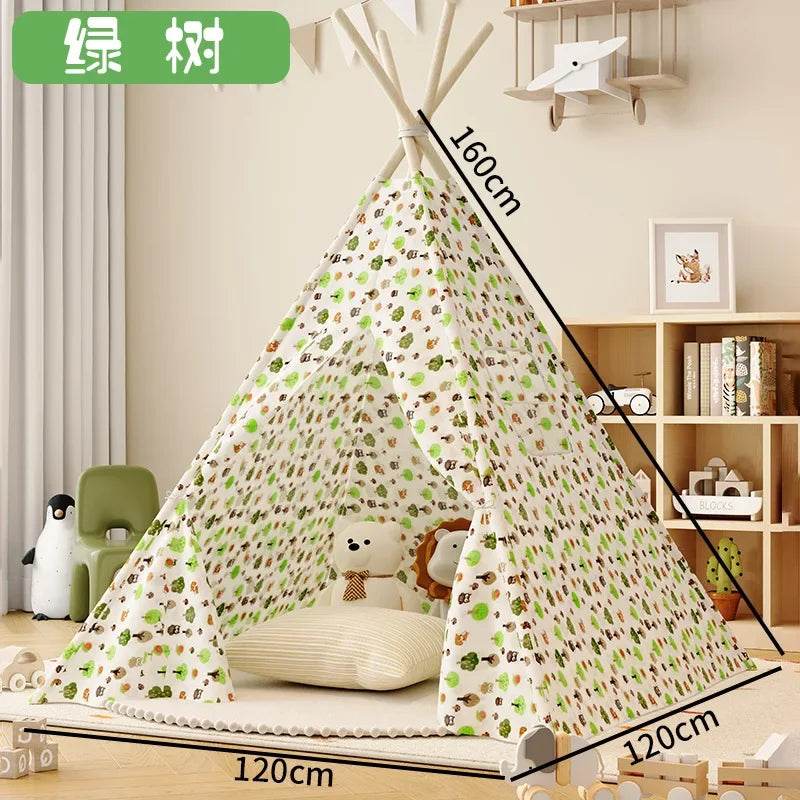 1.35M Kids Play Tent House Portable Tipi Teepee Castle - ToylandEU