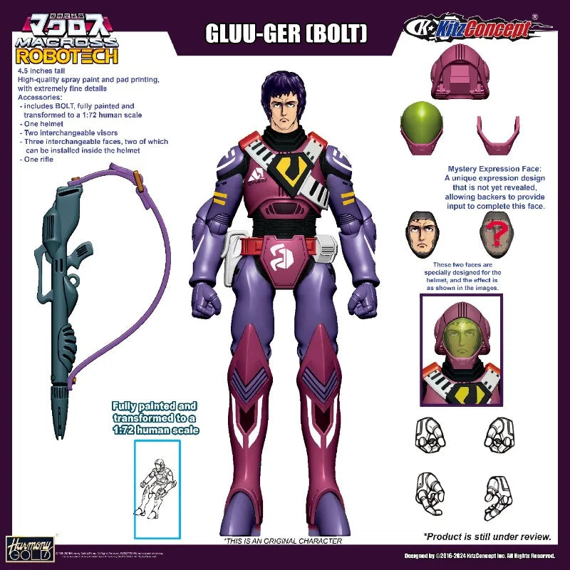 Action Figure | Robotech Macross Zentraedi Soldier Pilot | PVC Bandai | In Stock
