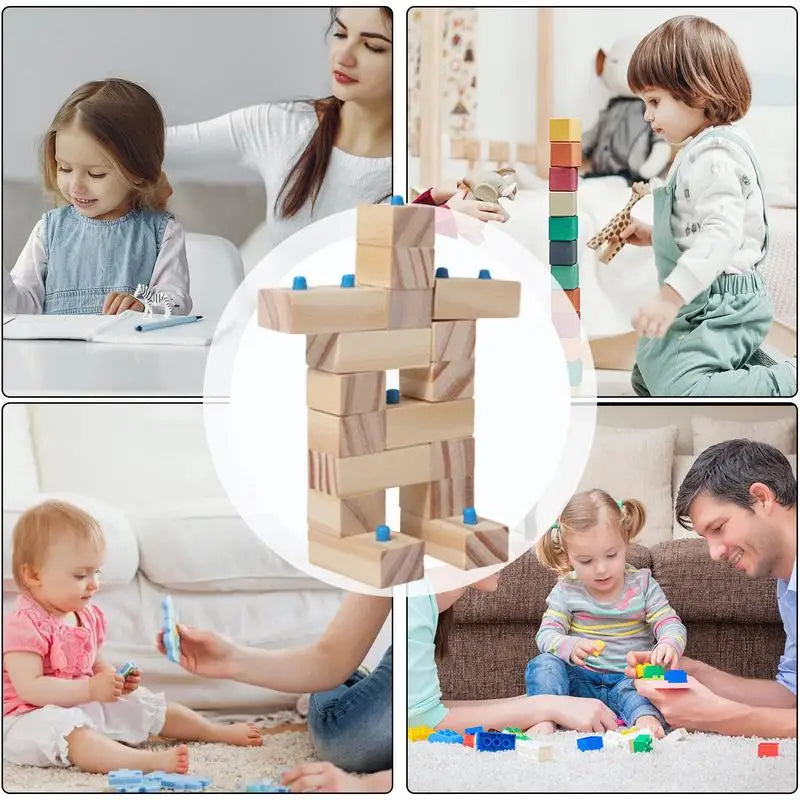 Montessori Wooden Stacking Blocks - Fun Educational Toy for Kids