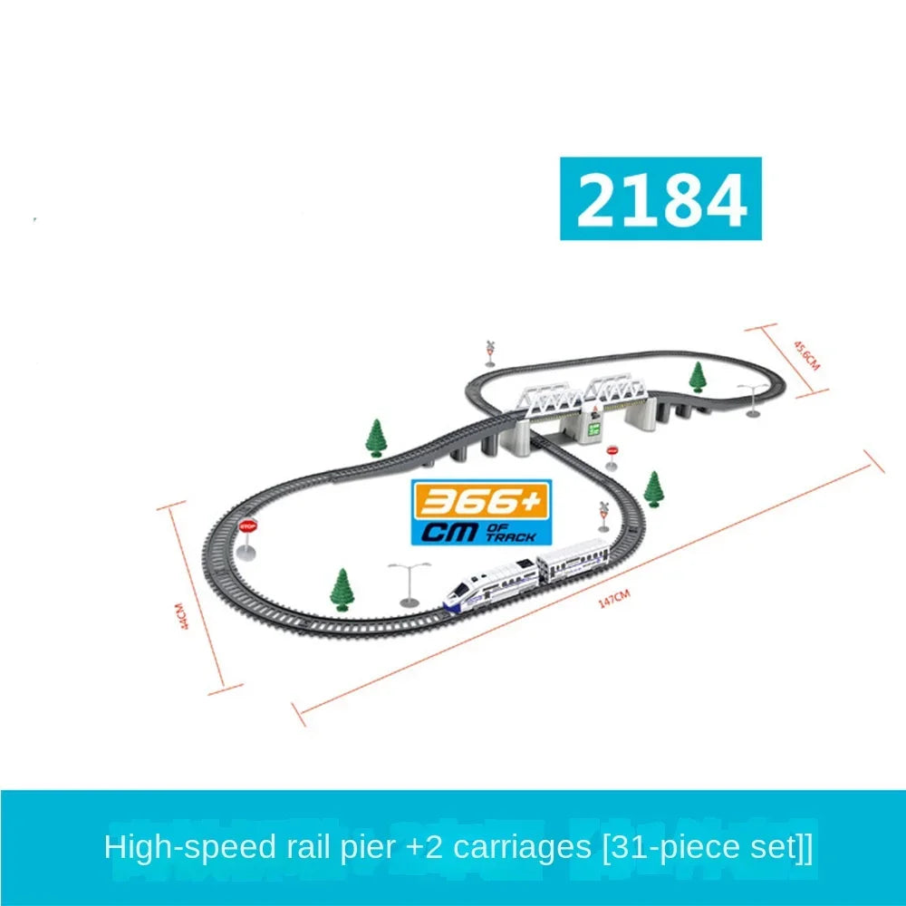 DIY Electric Train Set For Kids With Realistic Rail Tracks