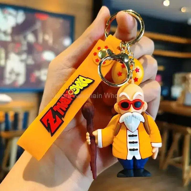 Dragon Ball Z Anime Keychain Super Saiyan Goku Master Roshi Buu Gohan Accessories Car Key Chains - CLOUDANIMESTUDIO