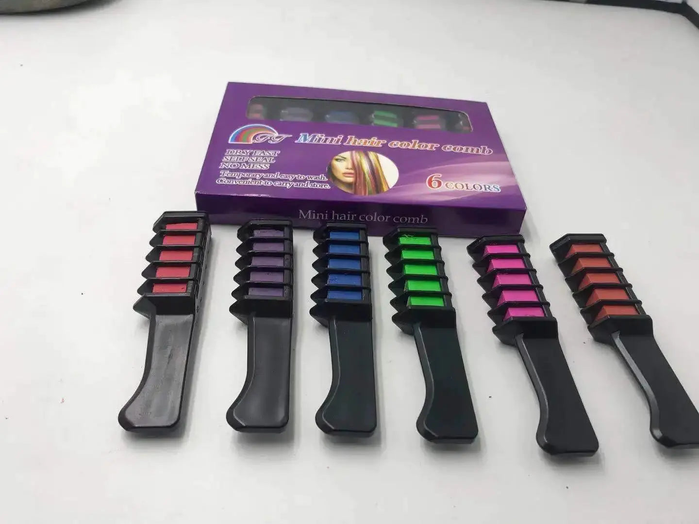 6/10pc Hair Dye Combs Mascara Design Crayons For Hair Coloring Chalk Temporary Dye Pencil Mini Disposable Hair Coloring Products - ToylandEU