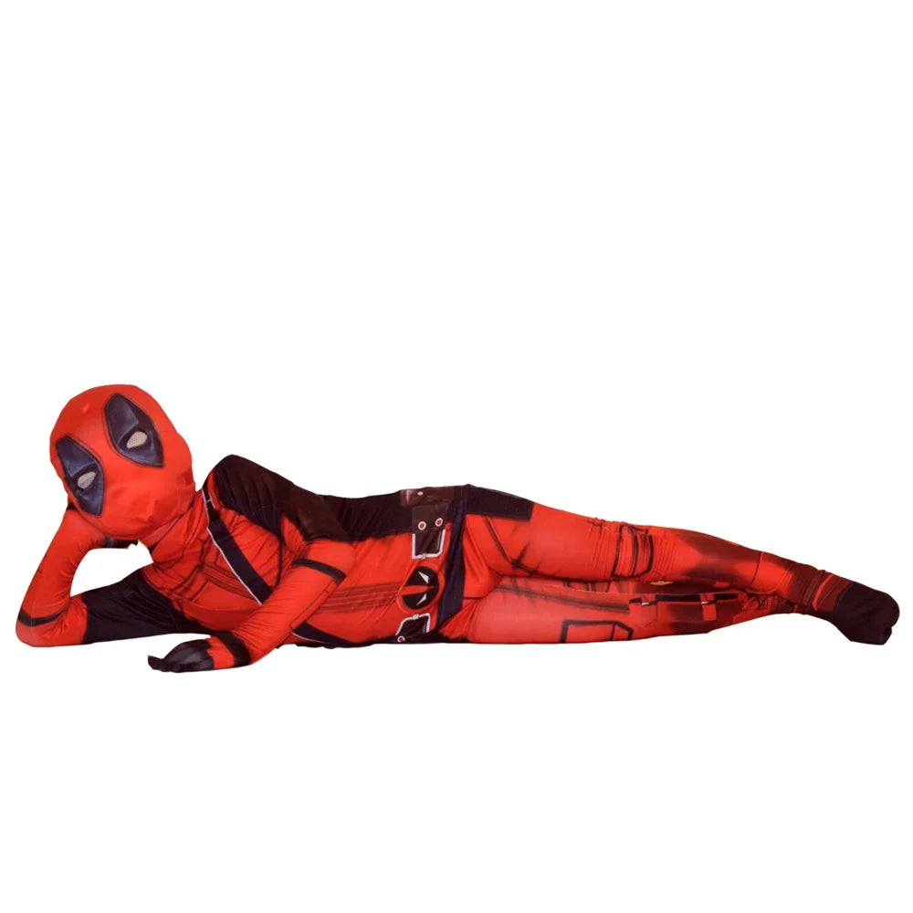 Kids Deadpool Superhero Costume Set - Bodysuit, Cape & Mask for Fun!