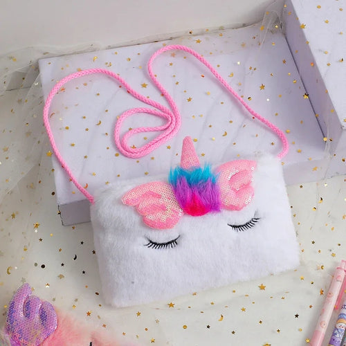 Cute  Unicorn Girls Crossbody Bags Soft Plush Kids Children's ToylandEU.com Toyland EU