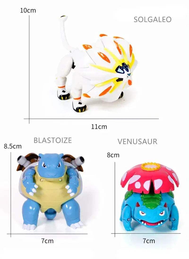 Pokemon Pokeball Anime Figures Toys, Pikachu Gengar Dragonite Snorlax Lapras Pocket Pokeball Toys - CLOUDANIMESTUDIO