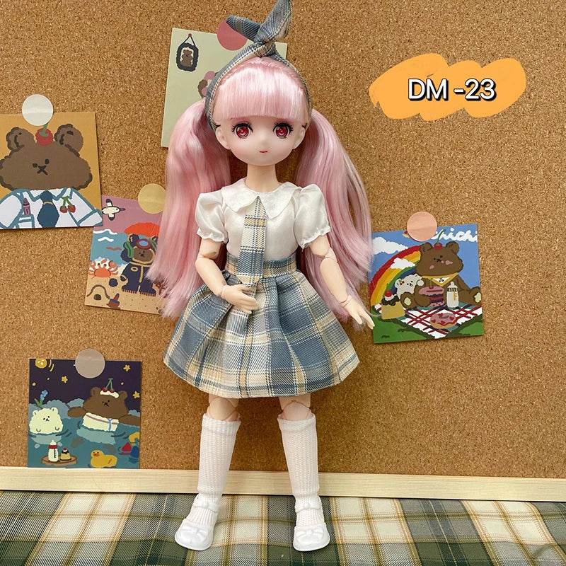 Bjd Dolls 30cm Anime Doll Full Set 1/6 Bjd 23 Joint Body - ToylandEU