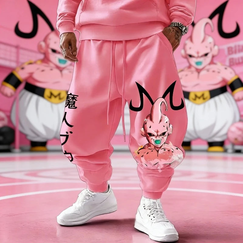 Dragon Ball Men's Jogger Pants | Majin Buu Graphic | Harajuku Style | Sizes S-XXL
