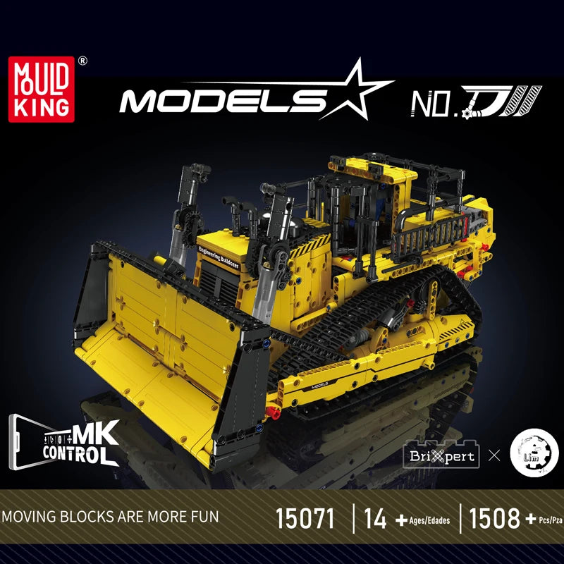 Remote-Controlled Bulldozer Building Kit - Ideal Gift for Future Engineers