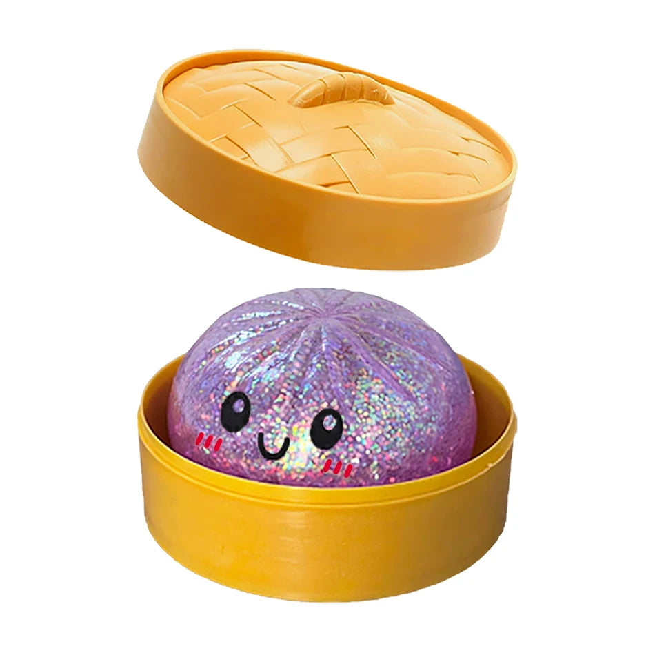 Glitter Dumpling Squishies | Blind Box 10 Colors | Stress Relief Fidget Toy