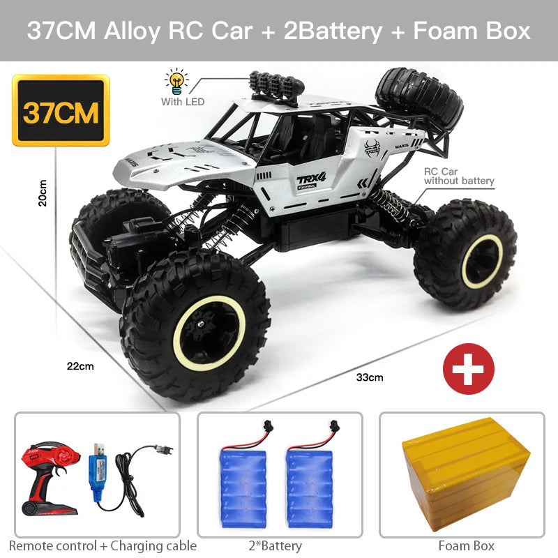4WD RC Car With LED Lights For All Terrain Adventures