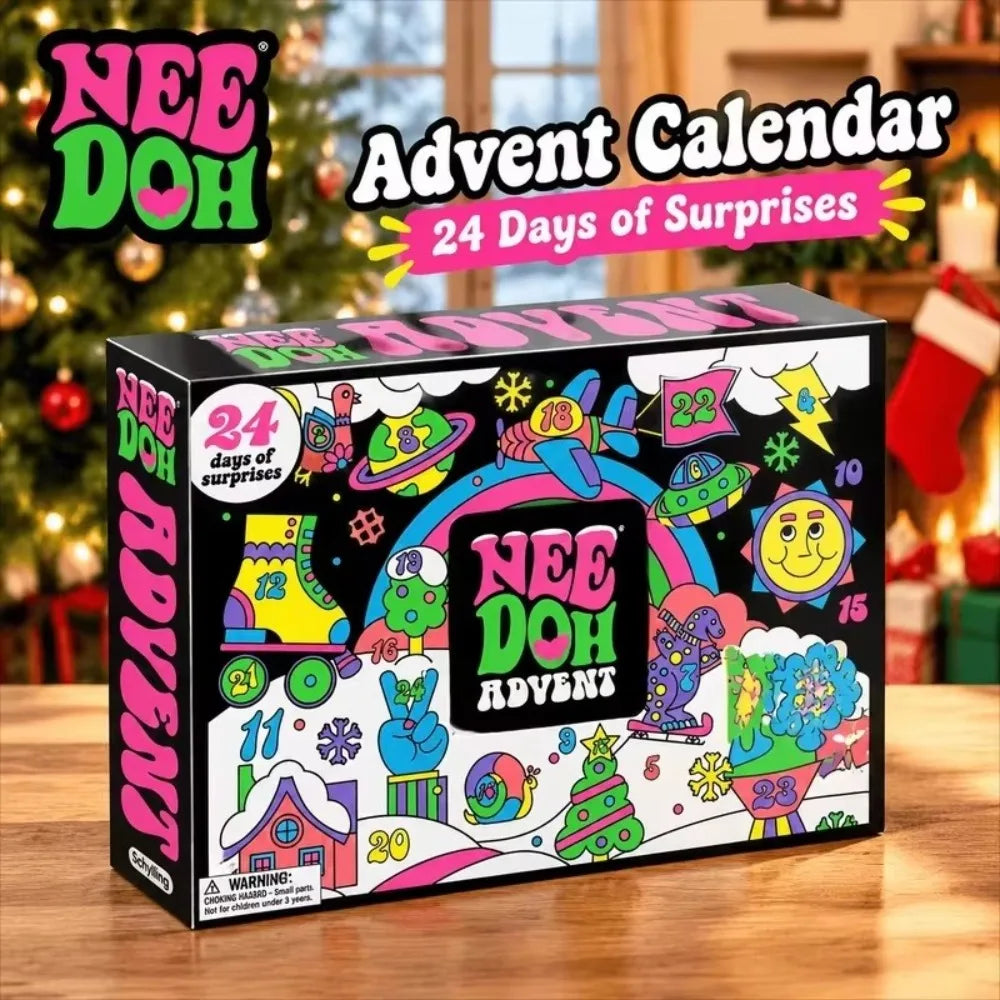 Advent Calendar | 2026 24 Piece 3D PVC Fidget Dolls | Random Blind Box Surprise | Christmas Countdown Gift