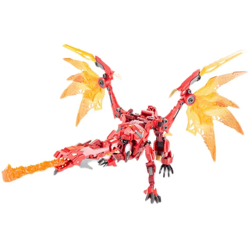 Flame Red Dragon Model Robot Toy - High Quality ABS + Alloy - ToylandEU