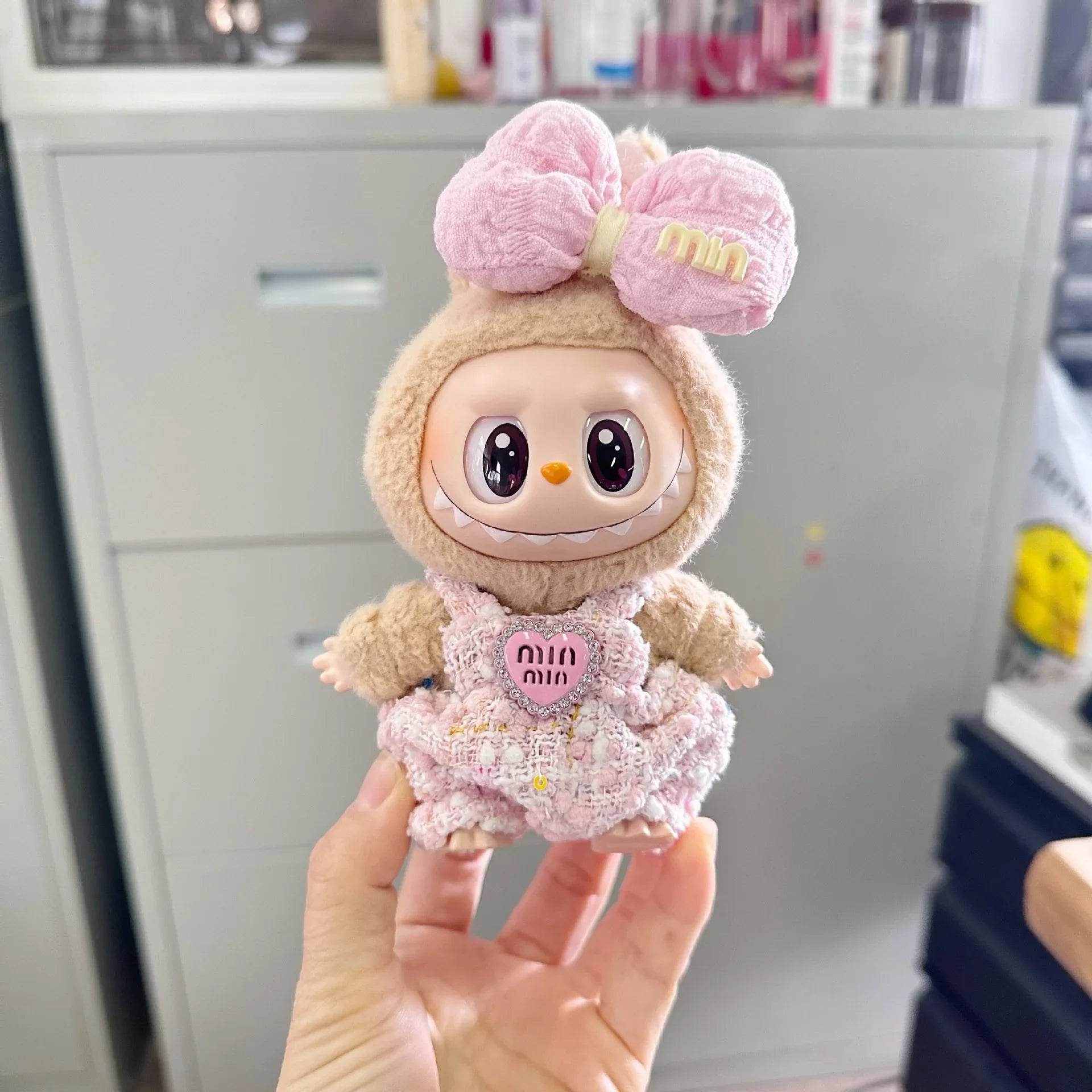 Cute Labubu Doll Outfit Accessories Classic Dress Set for 17CM V2 Mini Dolls Clothing Girl Kid Gift Labubu Clothes Luxury - ToylandEU