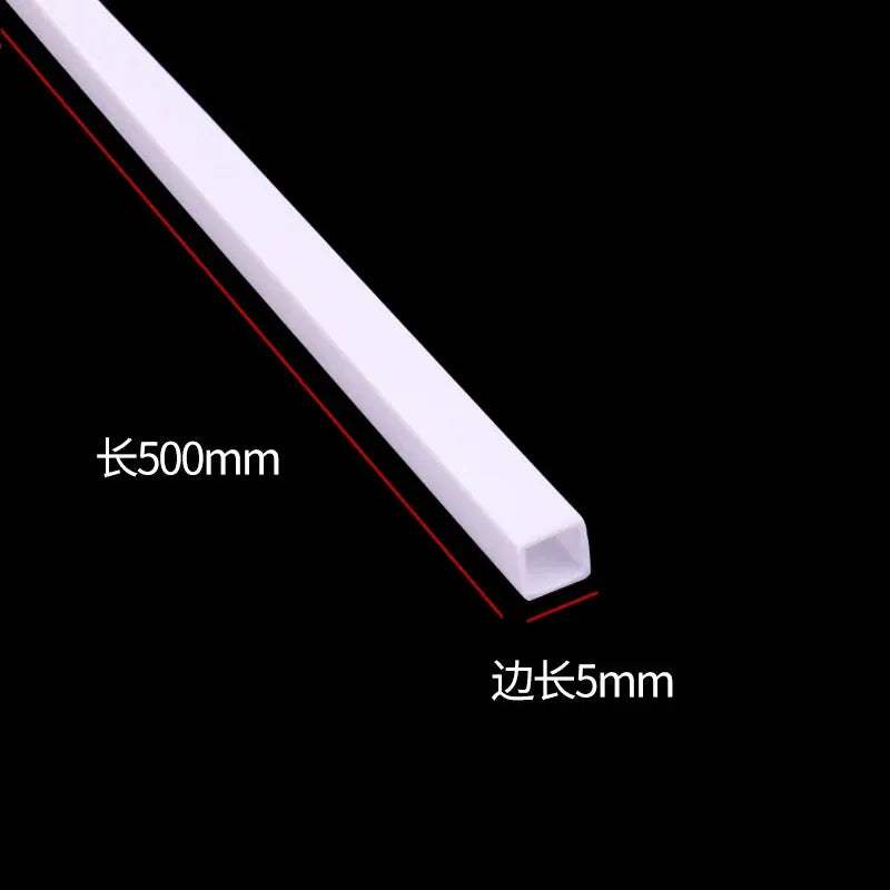 ABS Plastic Rods 50cm Hollow Square Tubes Scale Model Building Diorama Terrain Railway Scenery Hobby Craft Supply 20pcs - ToylandEU