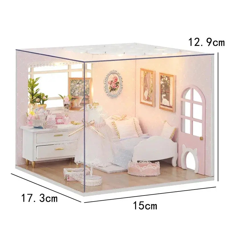 DIY Miniature Dollhouse Kit With Wooden Furniture Set - ToylandEU