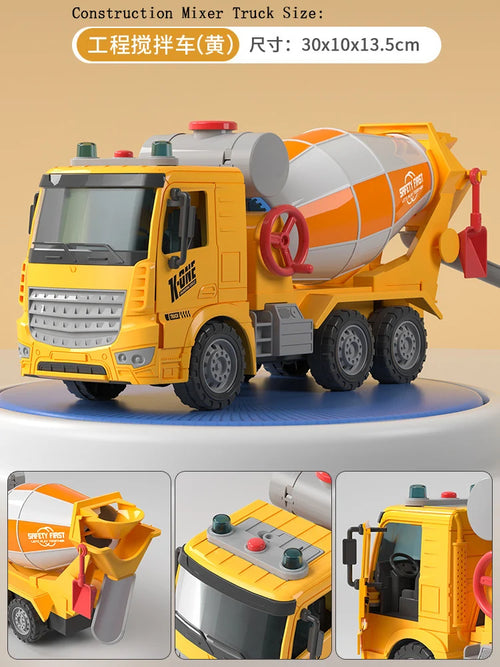 Large Engineering Mixer Truck Simulation Toy Set for Boys ToylandEU.com Toyland EU