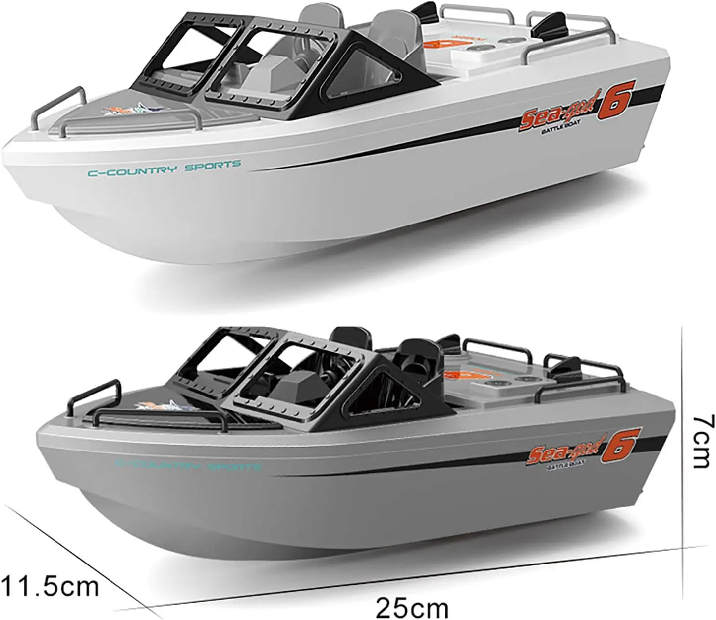 RC Jet Boat | 1 By 12 Scale 10 KmH | 4CH Radio | White RTR