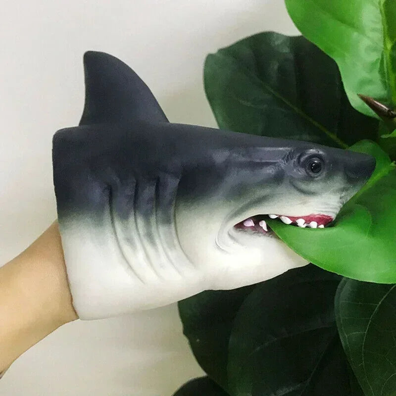 Shark Hand Puppet Simulation Animal Head Gloves Kids Toys- Gift Idea for Children
