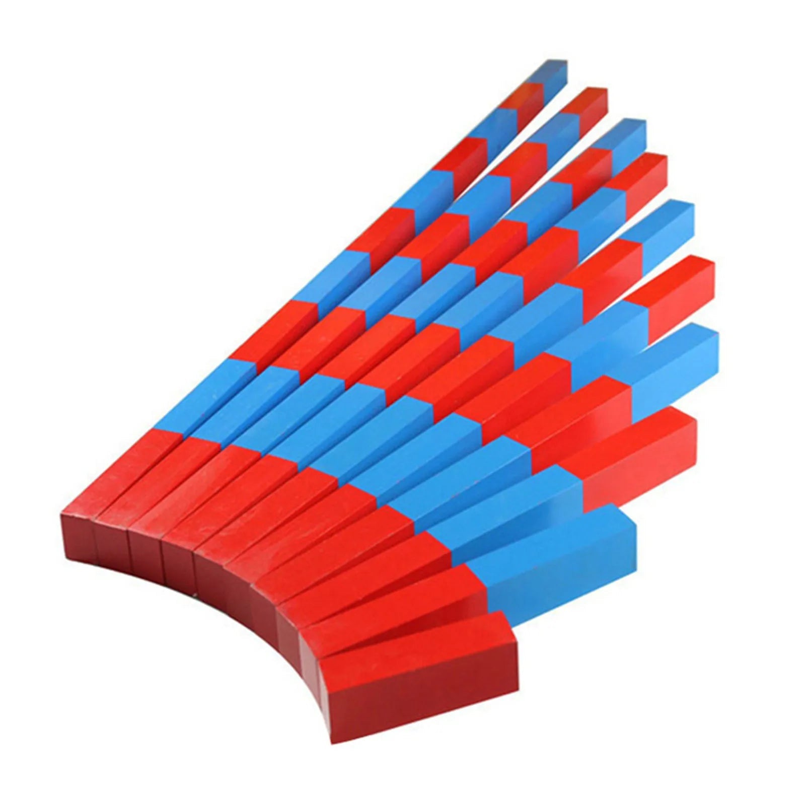 Red And Blue Bars Montessori Mathematics Games Children Learning - ToylandEU