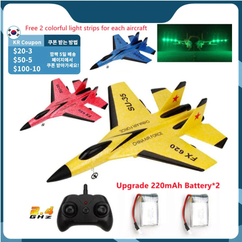 Ultimate FX-620 SU-35 RC Airplane Kit with Remote Control - Perfect Gift for Kids and Hobbyists