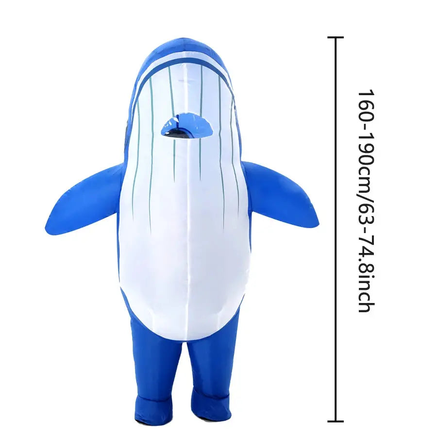 Blue Whale Inflatable Costume Full Body Blow Up Halloween Ocean Costume Outfits for Street Performances & Various Theme Parties - ToylandEU