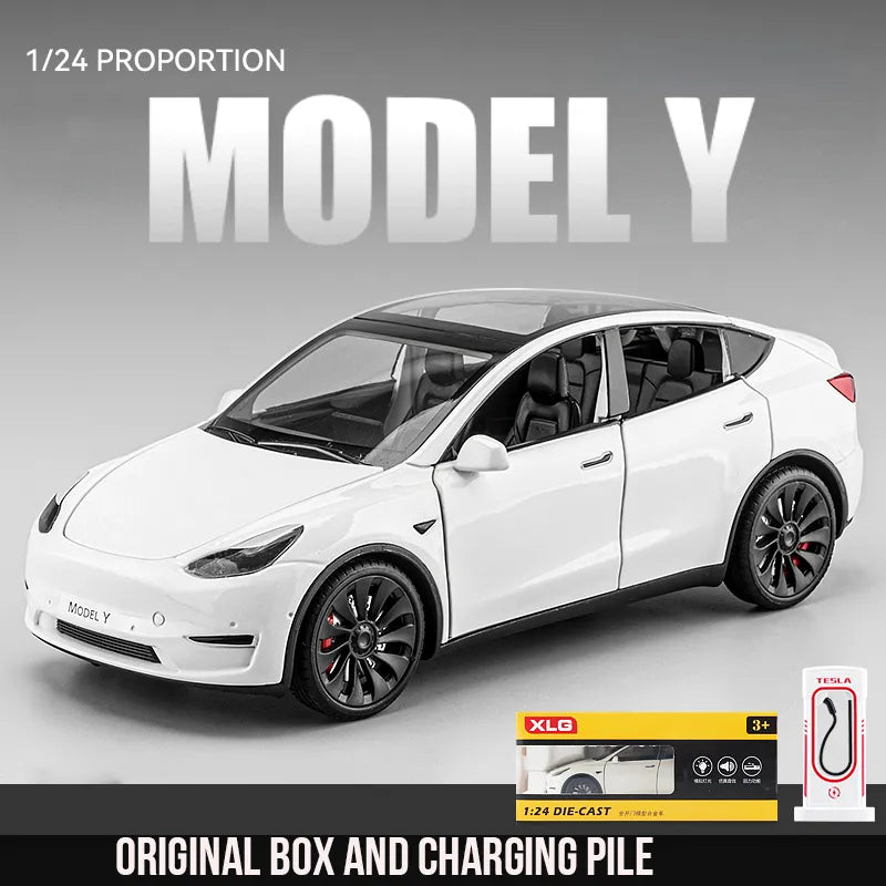 1:24 Simulation for Tesla MODEL Y SUV Alloy Cars Toy Diecasts Vehicles