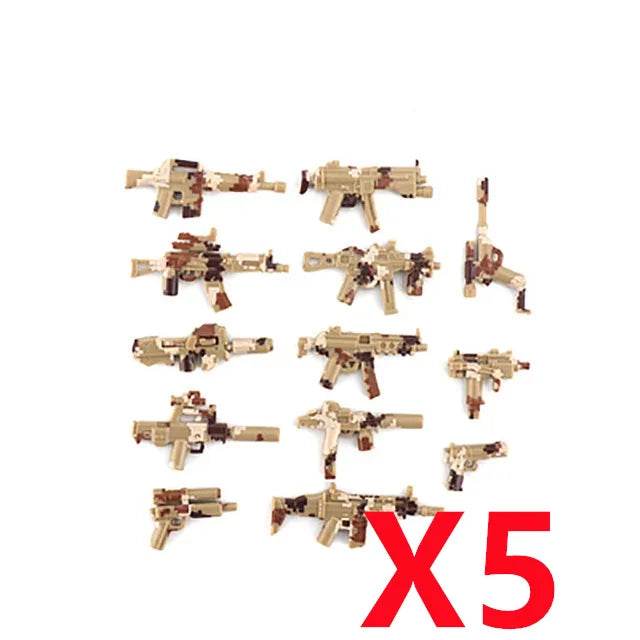 Premium Building Blocks Set Camouflage Military Equipment With Roadblock And Aircraft Parts For Kids - ToylandEU