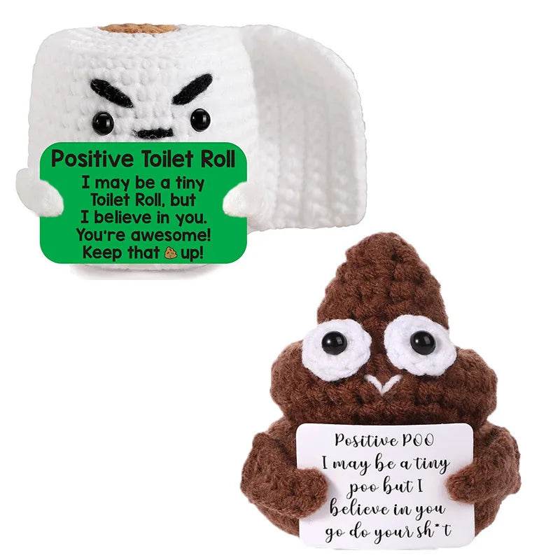 Funny Positive Crochet Dolls Emotional Support Gift for Mom Friend Home Party Office Desk Decoration - ToylandEU