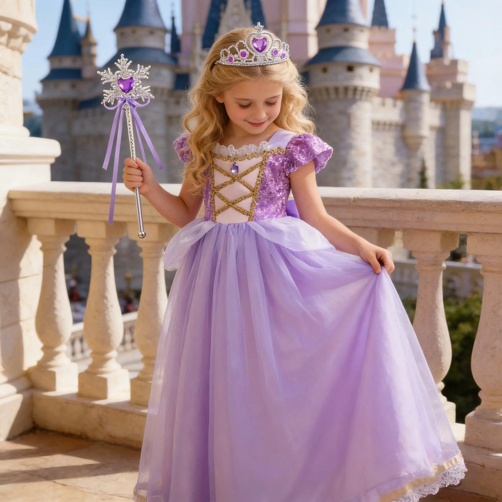 Girls Princess Dress | Purple Ball Gown | Toylandeu™
