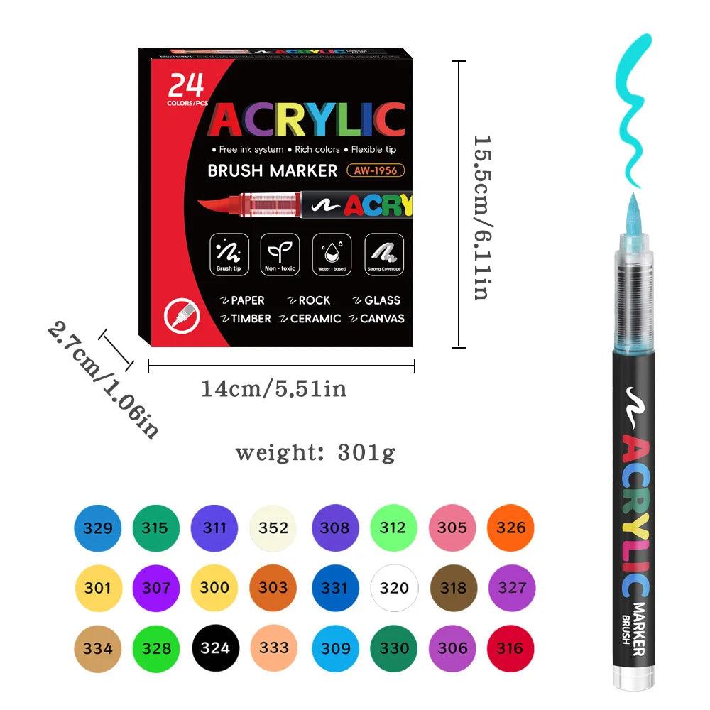 Acrylic Markers | 48 Color Set | Toylandeu™