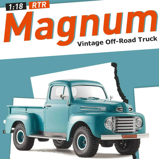 1:18 RC Car Magnum Green Pickup Truck Classic Retro Off-Road RTR RC - ToylandEU