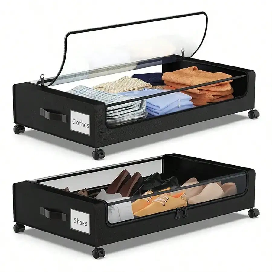 Under Bed Bins | Wheeled Zipper Lid | Toylandeu™