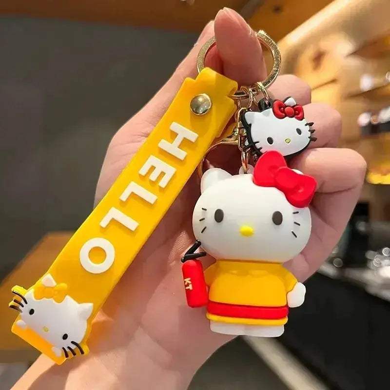 Sanrio Hello Kitty Key Chains, Kawaii Anime Cartoon Cinnamoroll Car Keychains Backpack Ornaments - CLOUDANIMESTUDIO