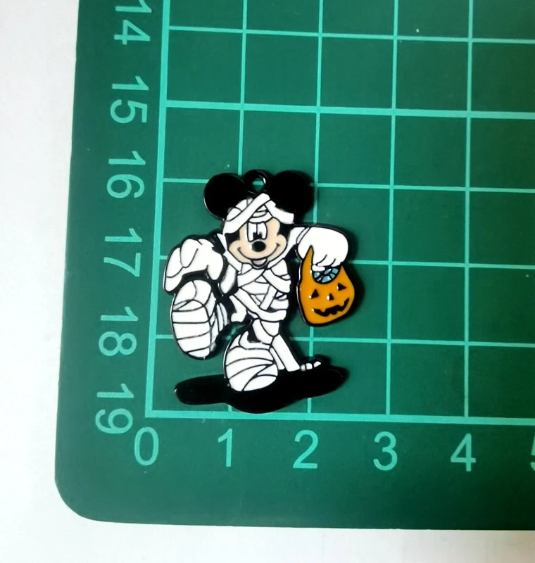 Halloween Pendant Charms | Metal | Keychain DIY | 10 Pieces