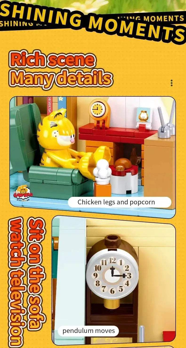 Garfield Car Building Blocks City Magic Cartoon Cat Figures - ToylandEU