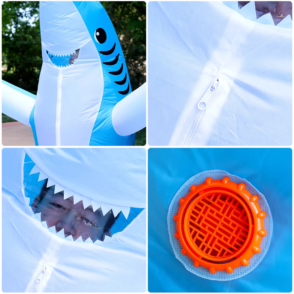 Inflatable Shark Costume | Standing Shape | Polyester Material | Unisex