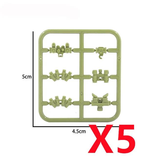 Premium Building Blocks Set Camouflage Military Equipment With Roadblock And Aircraft Parts For Kids - ToylandEU