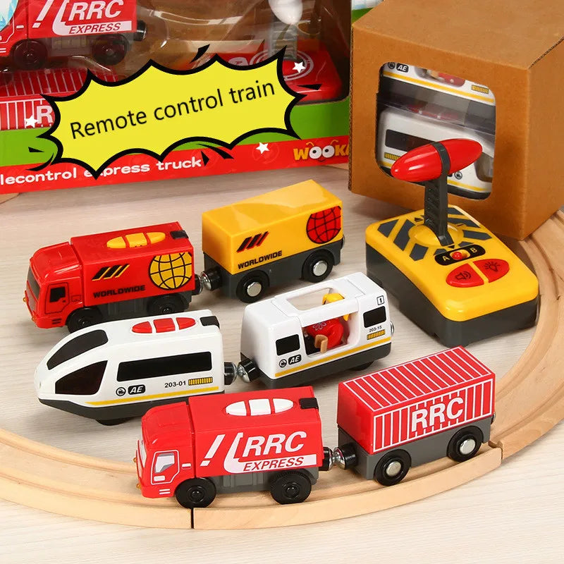 Electric RC Train Set for Kids - Compatible with Wooden Railway Tracks - ToylandEU