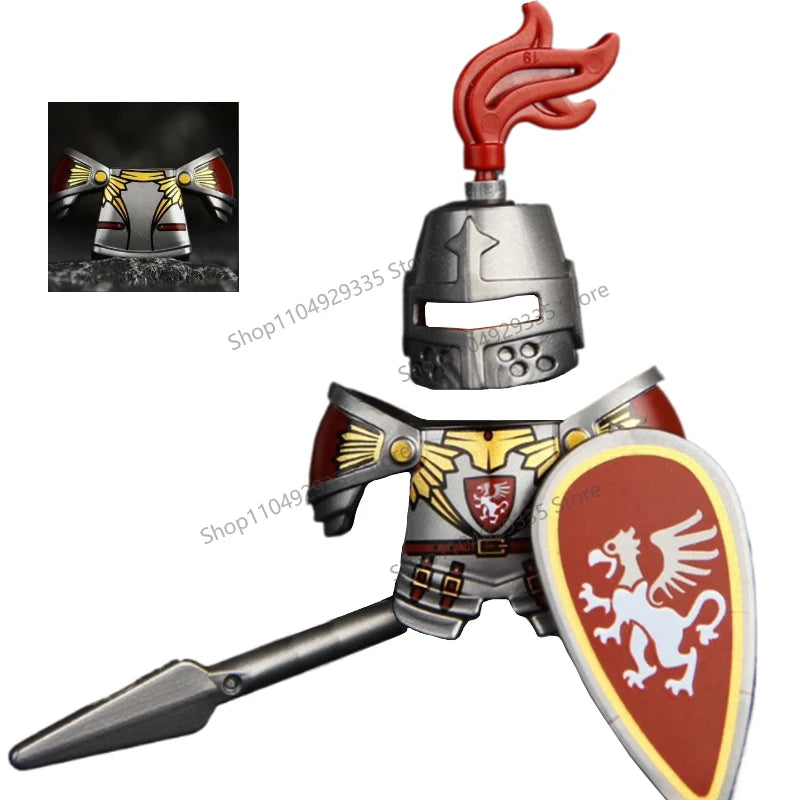 Micro Blocks | Medieval Knight Figures | Plastic Model Kit | Ages 14 Plus