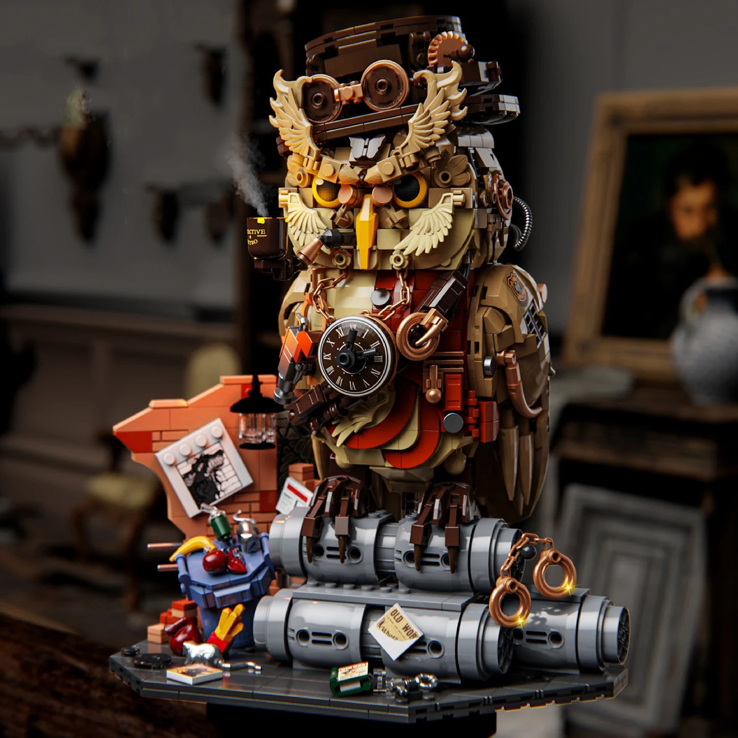 Building Blocks Set | 1286 Pieces | Eco-Friendly ABS | Owl Detective Theme