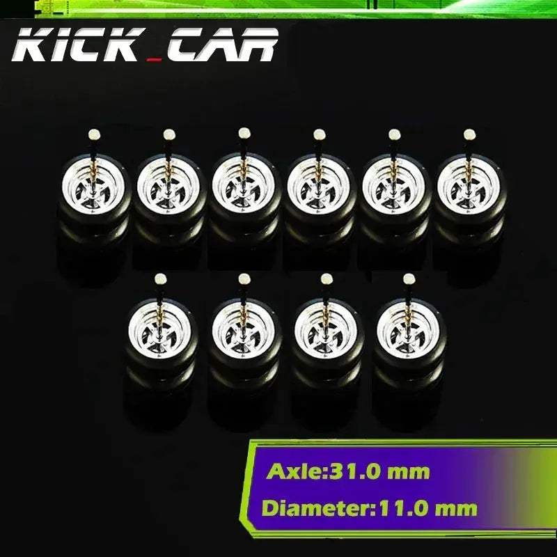 Sixty Four Scale Diecast Car Wheels With Durable Electroplated ABS - ToylandEU
