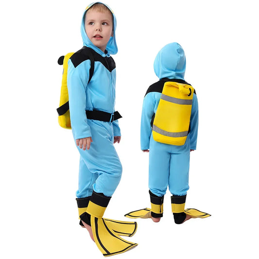 Kids Unisex Scuba Diver Costume - Perfect for Halloween & Parties!