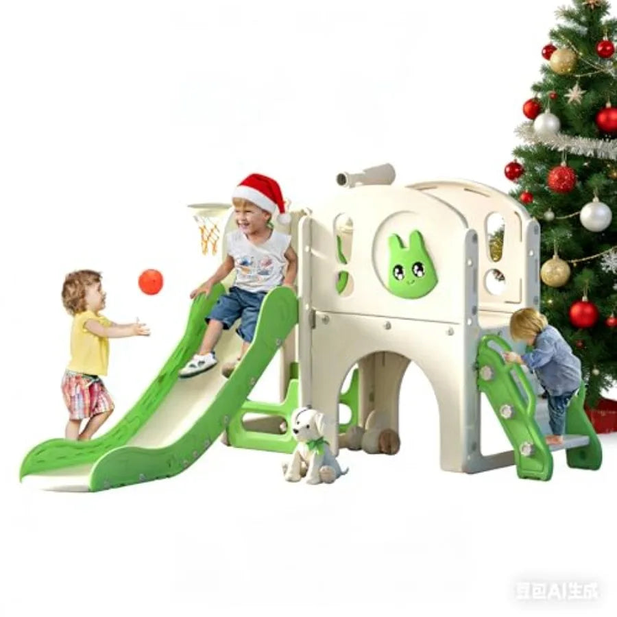 Eight In One Toddler Indoor Playset With Slide And Climber