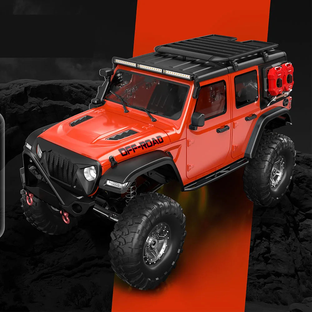 RC 1/10 Scale Remote Control Off-Road Rock Crawler Truck - 4WD RTR Climbing Vehicle with LED Lights and Lithium Battery