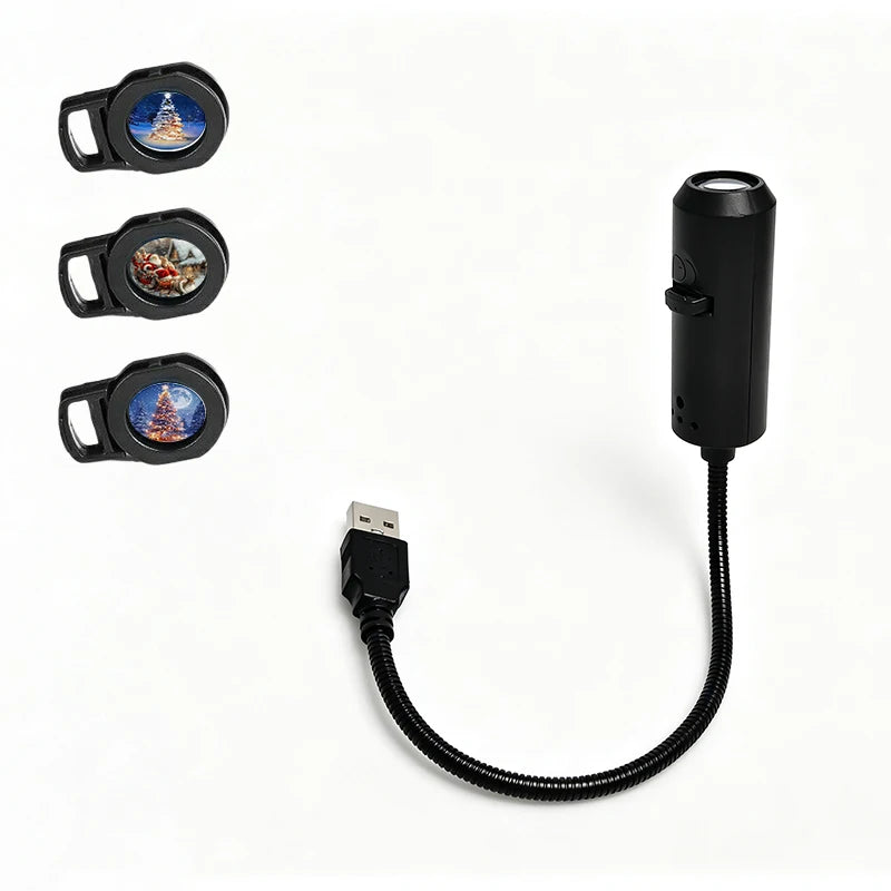 Halloween Projector Light | USB Powered | Flexible Gooseneck | LED Mini Lamp