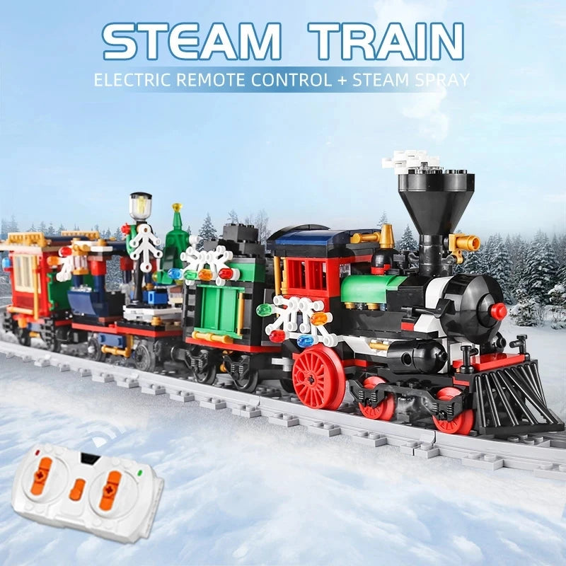 Classic Electric Steam Train Set with 826-Piece Railway Track and Remote Control 2.4G RC ToylandEU.com Toyland EU