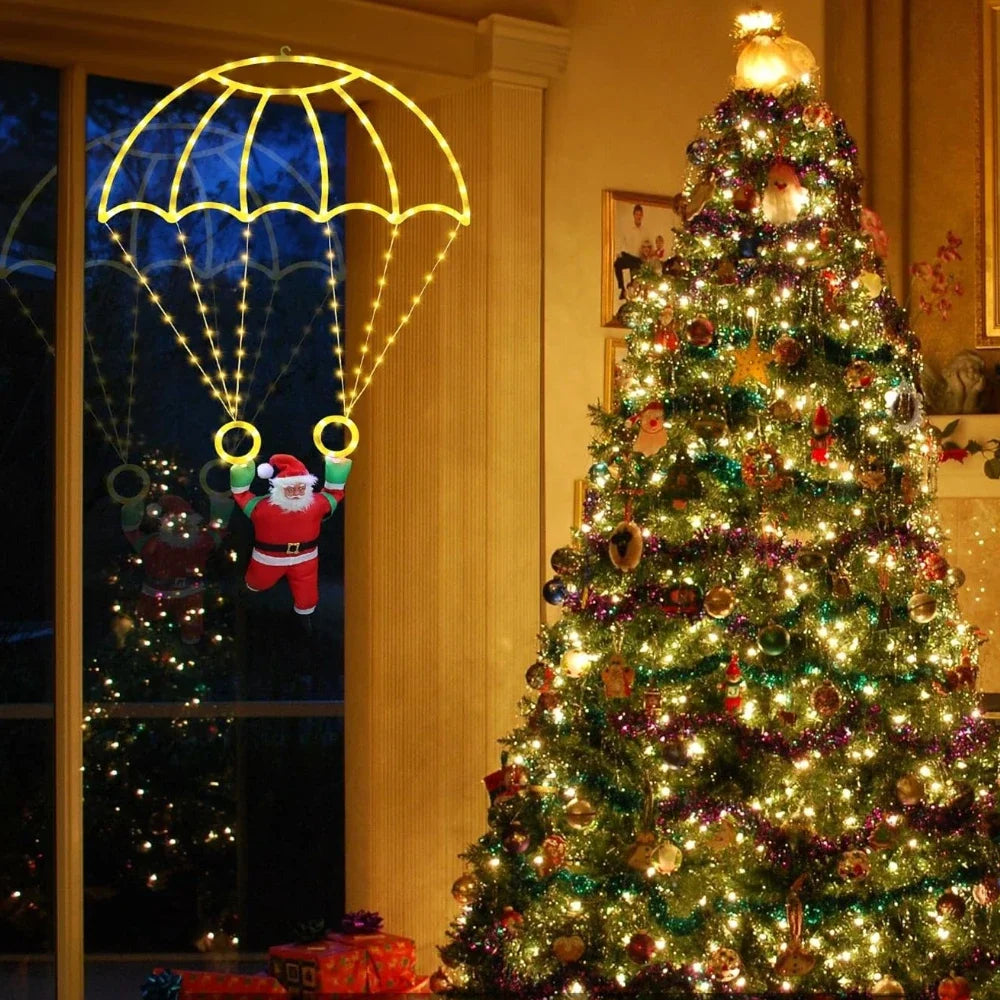 LED Christmas Parachute Lights | USB Powered | 5V Santa Decor