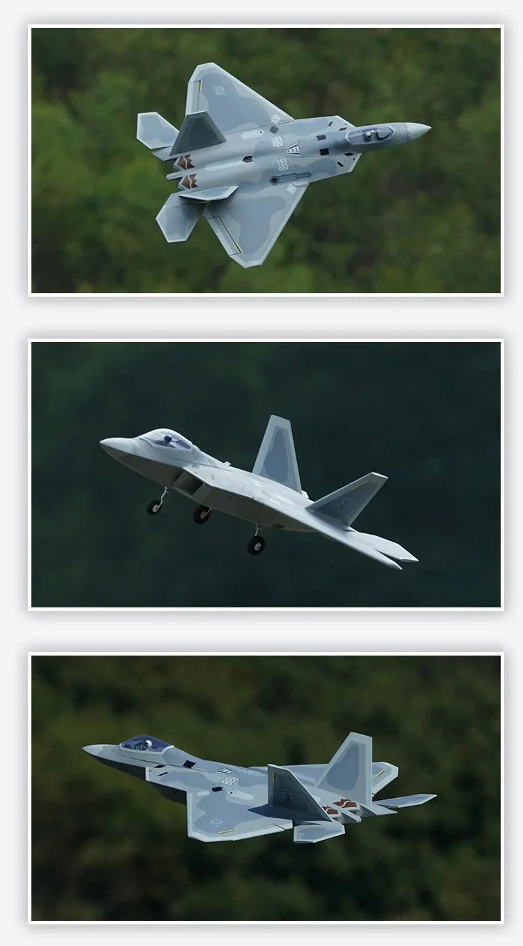 RC RC F-22 Raptor 4s Electric Remote Control Airplane Toy - 40mm Twin Engine Model